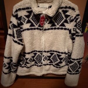 Size Small Lucky Brand Women's Black and White Jacket